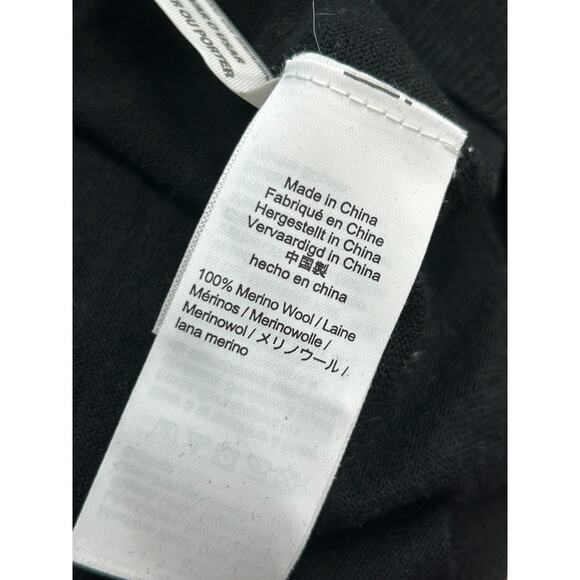 NWT J. Crew Womens Black Merino Wool Crew Neck Knitted Pullover Sweater Size M - Picture 5 of 9